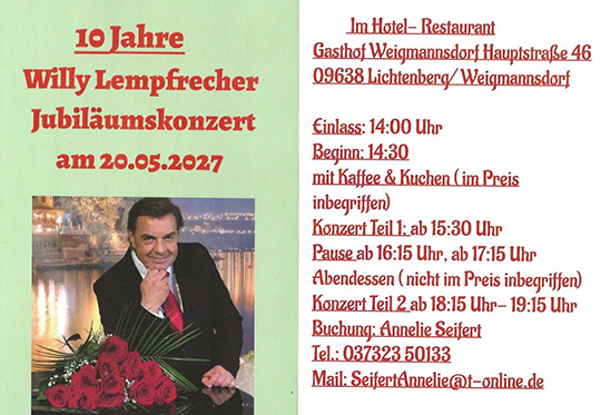 Willy Lempfrecher Jubiläumskonzert Willy Lempfrecher Jubiläumskonzert